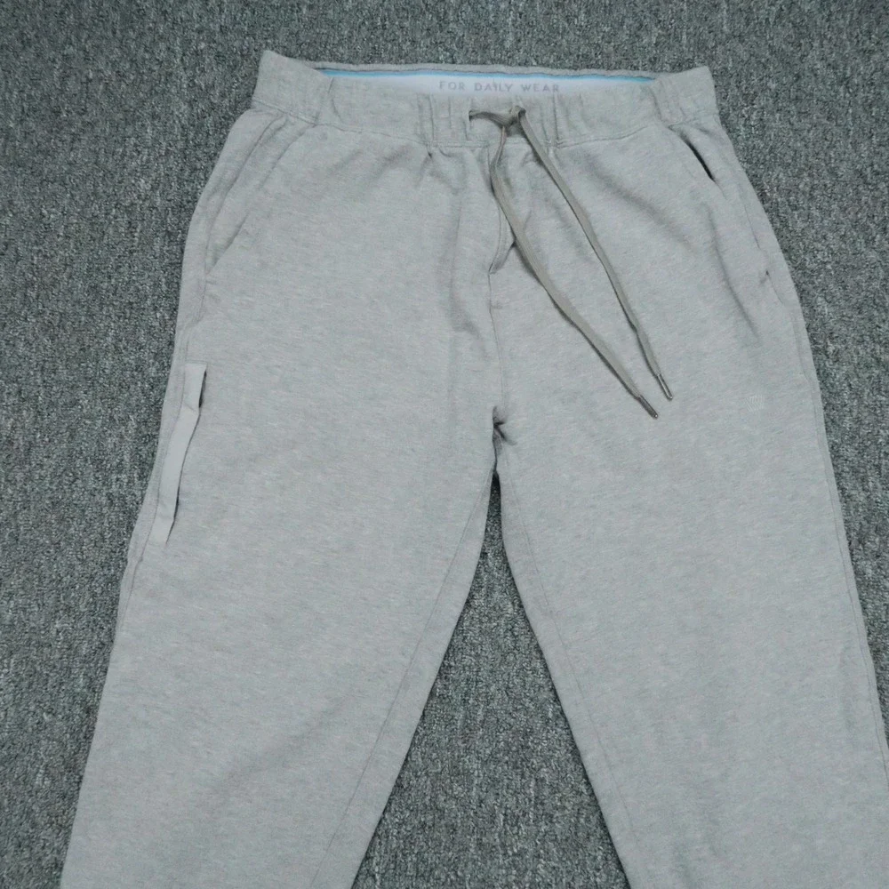 Mack Weldon Pants Mens Medium Gray Ace Jogger Athletic Zip Pocket Tapered
